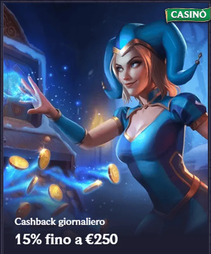 Cashback giornaliero 15 fino a 250 euro